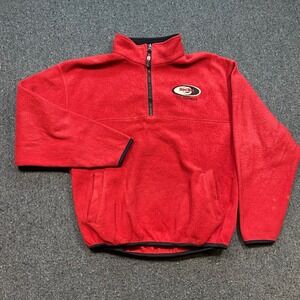 Hard Rock Cafe Fleece Pullover Sz S Red Gorpcore St Thomas Quarter Zip